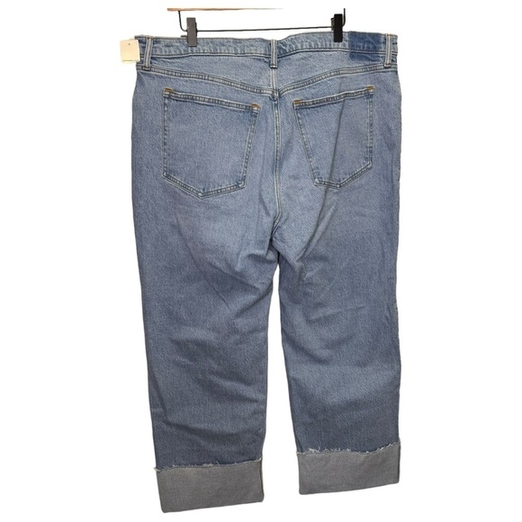 Abercrombie and Fitch High Rise 90s Relaxed Jean Rolled Cuff Size 18 NWT Baggy - Picture 5 of 11
